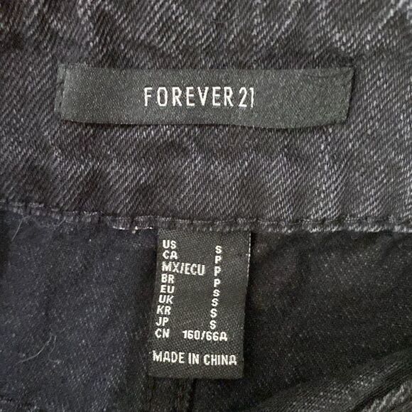 forever 21 black denim skirt size small - Picture 5 of 5